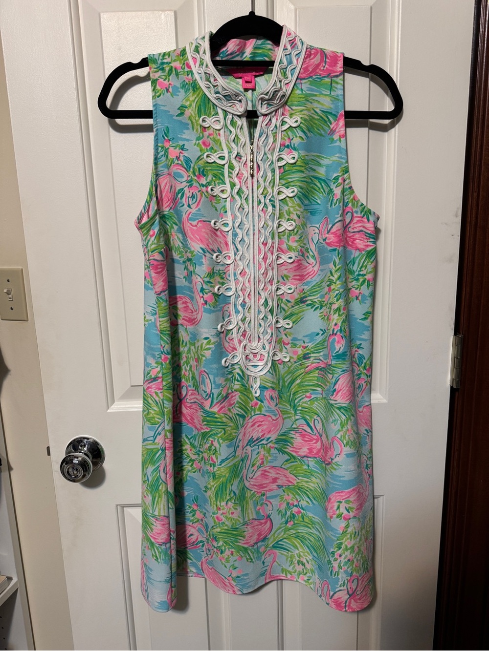 Lilly Pulitzer shift dress 10 EUC Sleeveless Flamingo Print Shift Dress